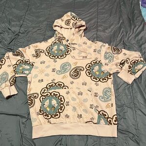 Peanuts Beige Hoodie with Peace Symbols